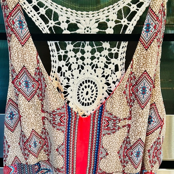 Love Reign Pink and Orange Halter Midi‎ Sundress - Picture 2 of 6